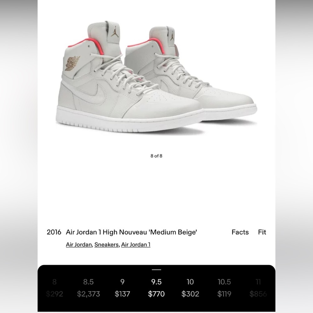 2016 Air Jordan 1 High Nouveau 'Medium Beige'